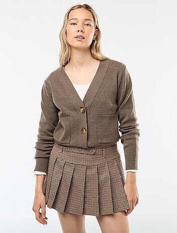 Cardigan gilet in maglia ottoman