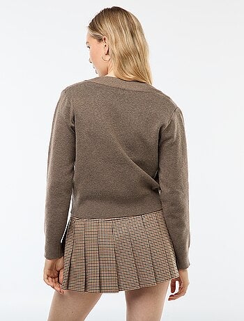 Cardigan gilet in maglia ottoman