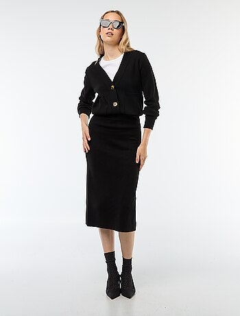 Cardigan gilet in maglia ottoman