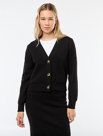 Cardigan gilet in maglia ottoman