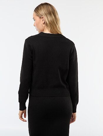 Cardigan gilet in maglia ottoman