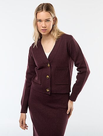 Cardigan gilet in maglia ottoman
