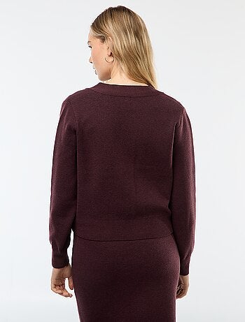 Cardigan gilet in maglia ottoman