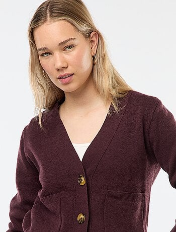 Cardigan gilet in maglia ottoman
