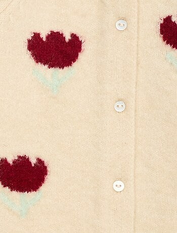 Gilet girocollo a fiori