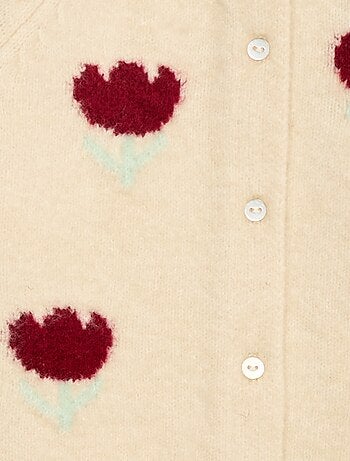 Gilet girocollo a fiori