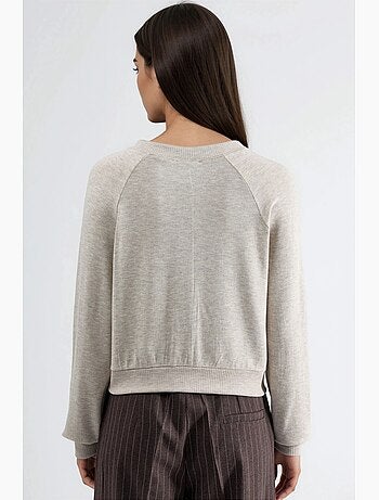 Cardigan girocollo con bottoni busem