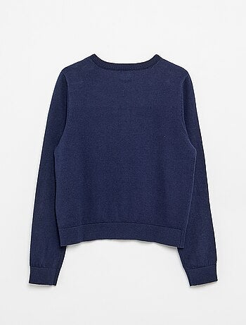 Cardigan leggero a tinta unita con collo rotondo