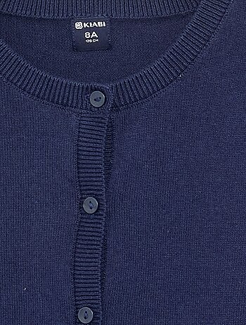 Cardigan leggero a tinta unita con collo rotondo
