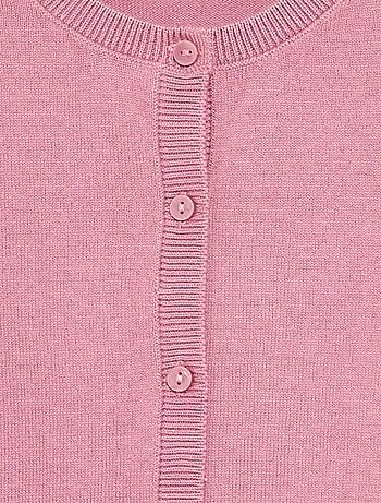 Cardigan leggero a tinta unita con collo rotondo