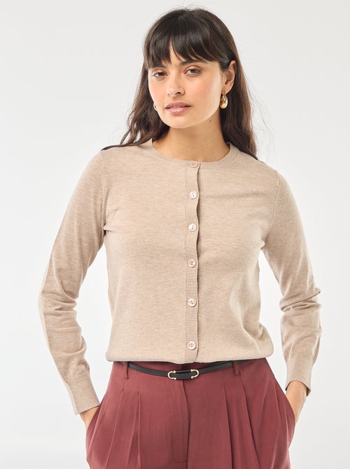 Cardigan girocollo tinta unita - Kiabi Cardigan girocollo tinta unita - Kiabi
