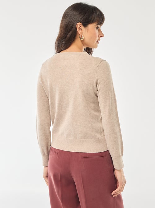 Cardigan girocollo tinta unita - Kiabi Cardigan girocollo tinta unita - Kiabi