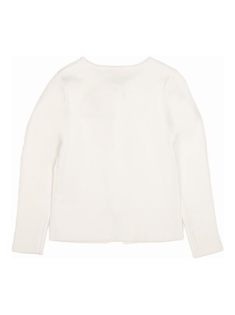 Cardigan goffrato a punto a spina - Kids Star Bianco - Kiabi