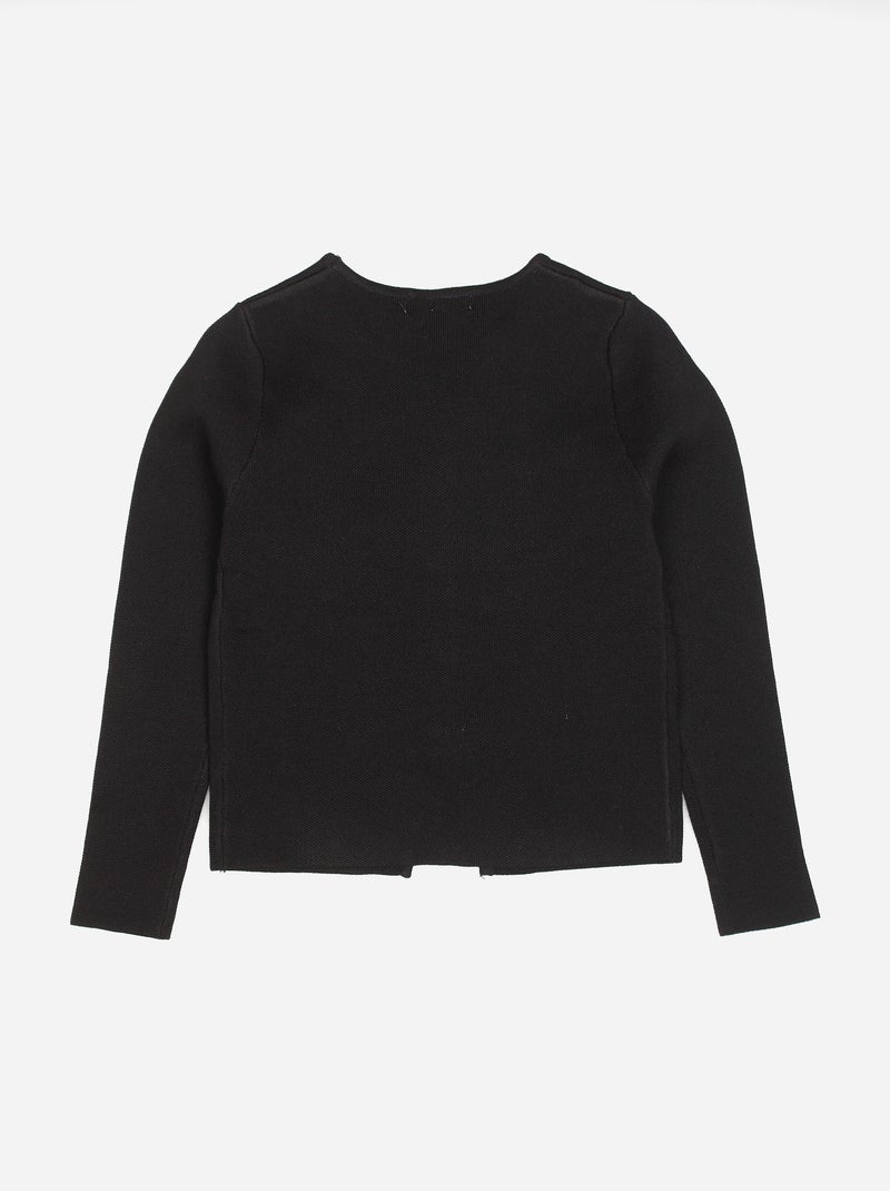 Cardigan goffrato a punto a spina - Kids Star Nero - Kiabi