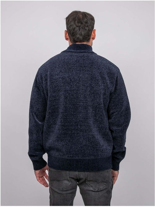 Cardigan in ciniglia con zip e collo alto limago - Kiabi Cardigan in ciniglia con zip e collo alto limago - Kiabi