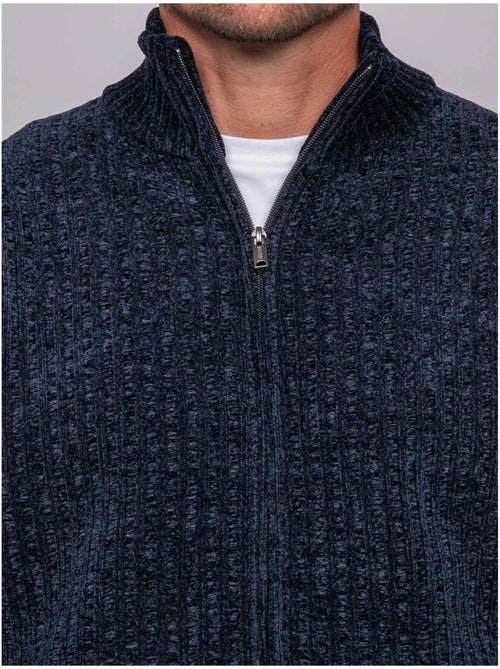 Cardigan in ciniglia con zip e collo alto limago - Kiabi Cardigan in ciniglia con zip e collo alto limago - Kiabi
