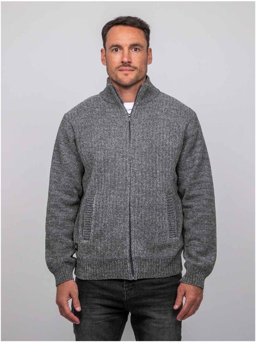 Cardigan in ciniglia con zip e collo alto limago - Kiabi Cardigan in ciniglia con zip e collo alto limago - Kiabi