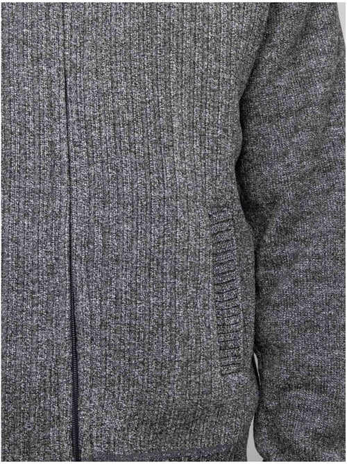 Cardigan in ciniglia con zip e collo alto limago - Kiabi Cardigan in ciniglia con zip e collo alto limago - Kiabi