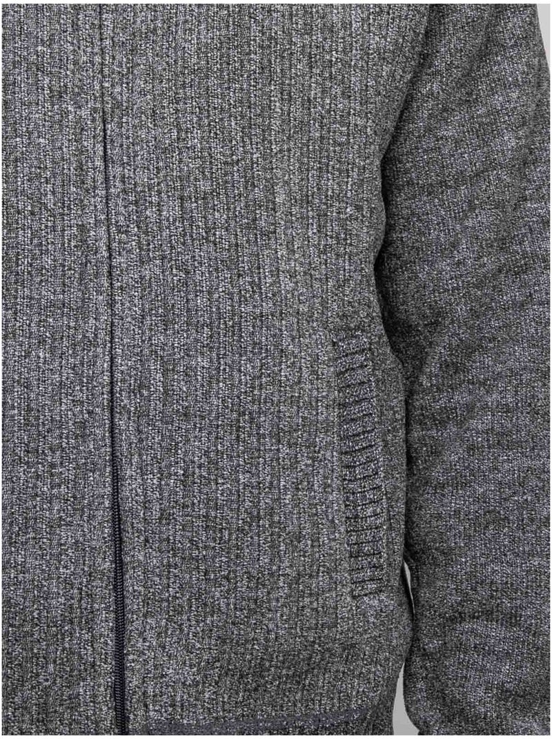 Cardigan in ciniglia con zip e collo alto limago Grigio - Kiabi
