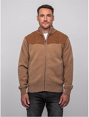Cardigan in ciniglia con zip lerotof