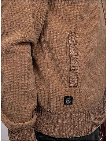 Cardigan in ciniglia con zip lerotof