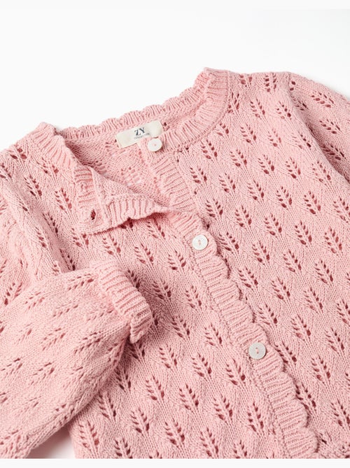 Cardigan in cotone con estremità smerlate - Kiabi