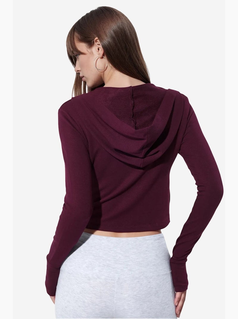Cardigan in cotone e modal busem Rosso bordeaux - Kiabi