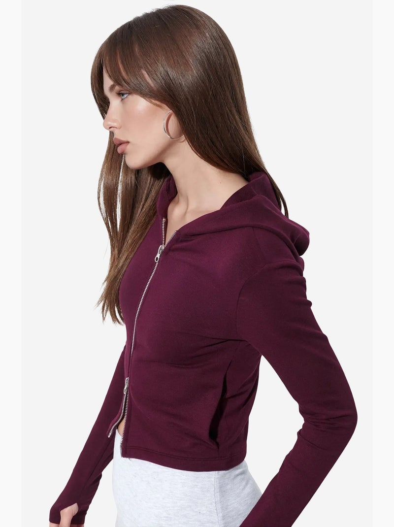 Cardigan in cotone e modal busem Rosso bordeaux - Kiabi