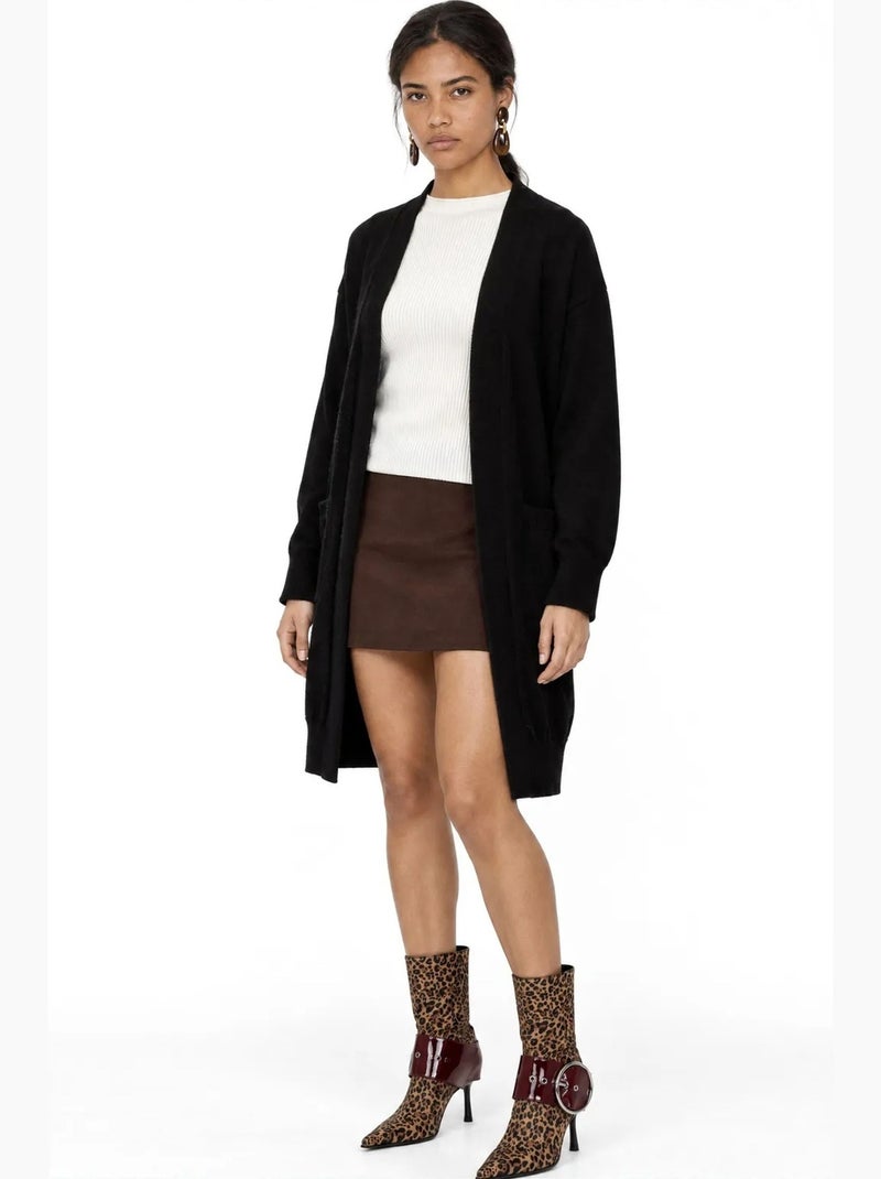 Cardigan in cotone mixray Nero - Kiabi