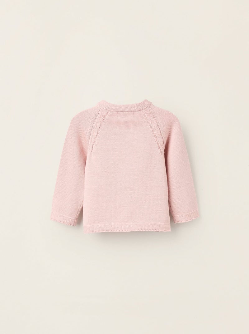 Cardigan in cotone Rosa chiaro - Kiabi