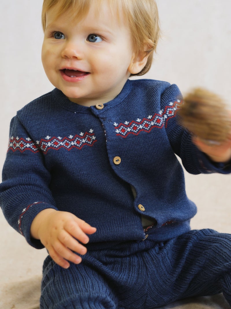 Cardigan in Lana – Chamonix Blu grigiastro - Kiabi