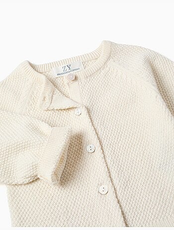 Cardigan in maglia a catena di cotone B&S