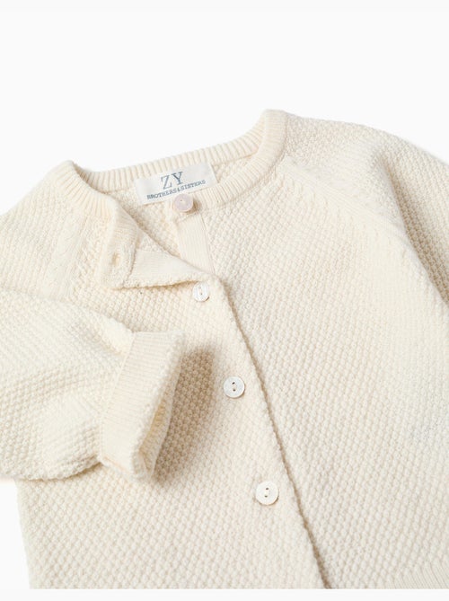 Cardigan in maglia a catena di cotone B&S - Kiabi