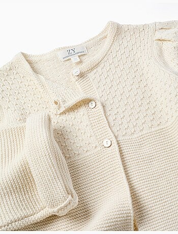 Cardigan in maglia a catena di cotone B&S