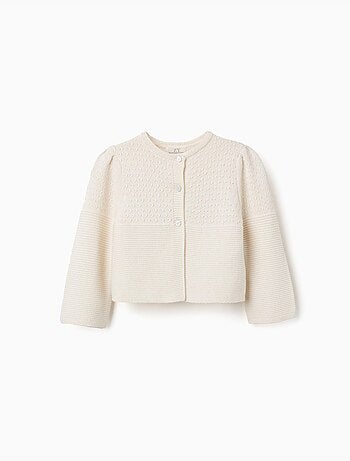 Cardigan in maglia a catena di cotone B&S