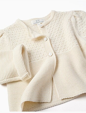Cardigan in maglia a catena di cotone B&S