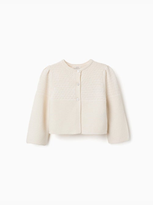 Cardigan in maglia a catena di cotone B&S - Kiabi