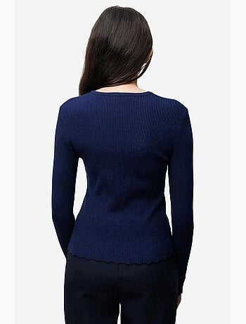 Cardigan in maglia a coste con bottoni mixray