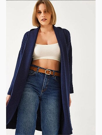 Cardigan in maglia a coste dal taglio ampio lucci