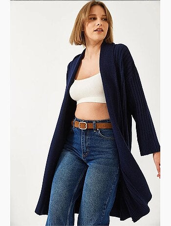 Cardigan in maglia a coste dal taglio ampio lucci