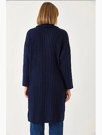 Cardigan in maglia a coste dal taglio ampio lucci