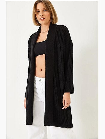 Cardigan in maglia a coste dal taglio ampio lucci