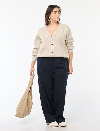 Cardigan in maglia a coste