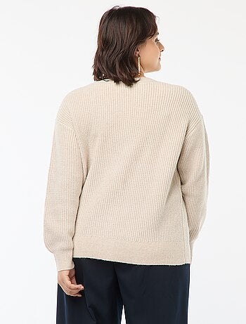Cardigan in maglia a coste