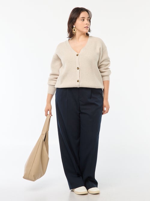 Cardigan in maglia a coste - Kiabi