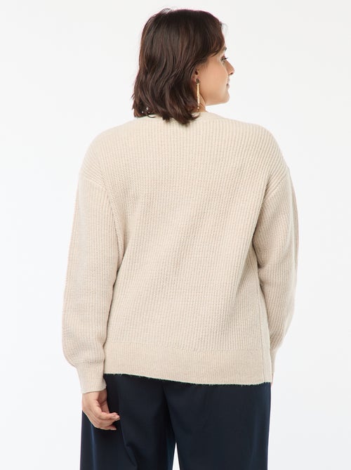Cardigan in maglia a coste - Kiabi