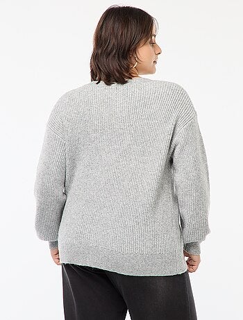 Cardigan in maglia a coste
