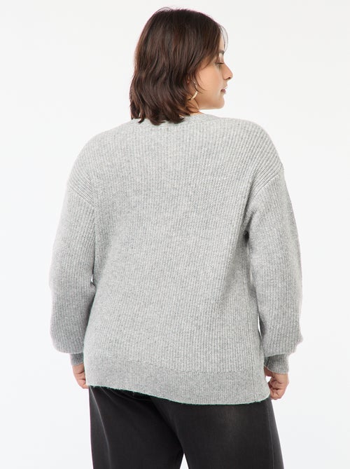 Cardigan in maglia a coste - Kiabi