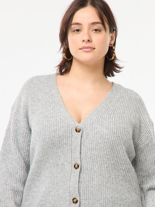 Cardigan in maglia a coste - Kiabi