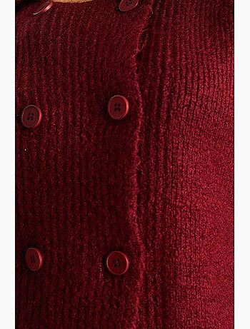 Cardigan in maglia a coste lucci
